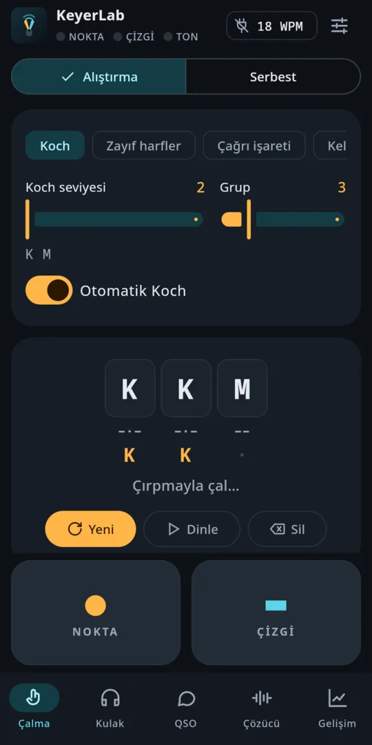 KeyerLab çalışma ekranı